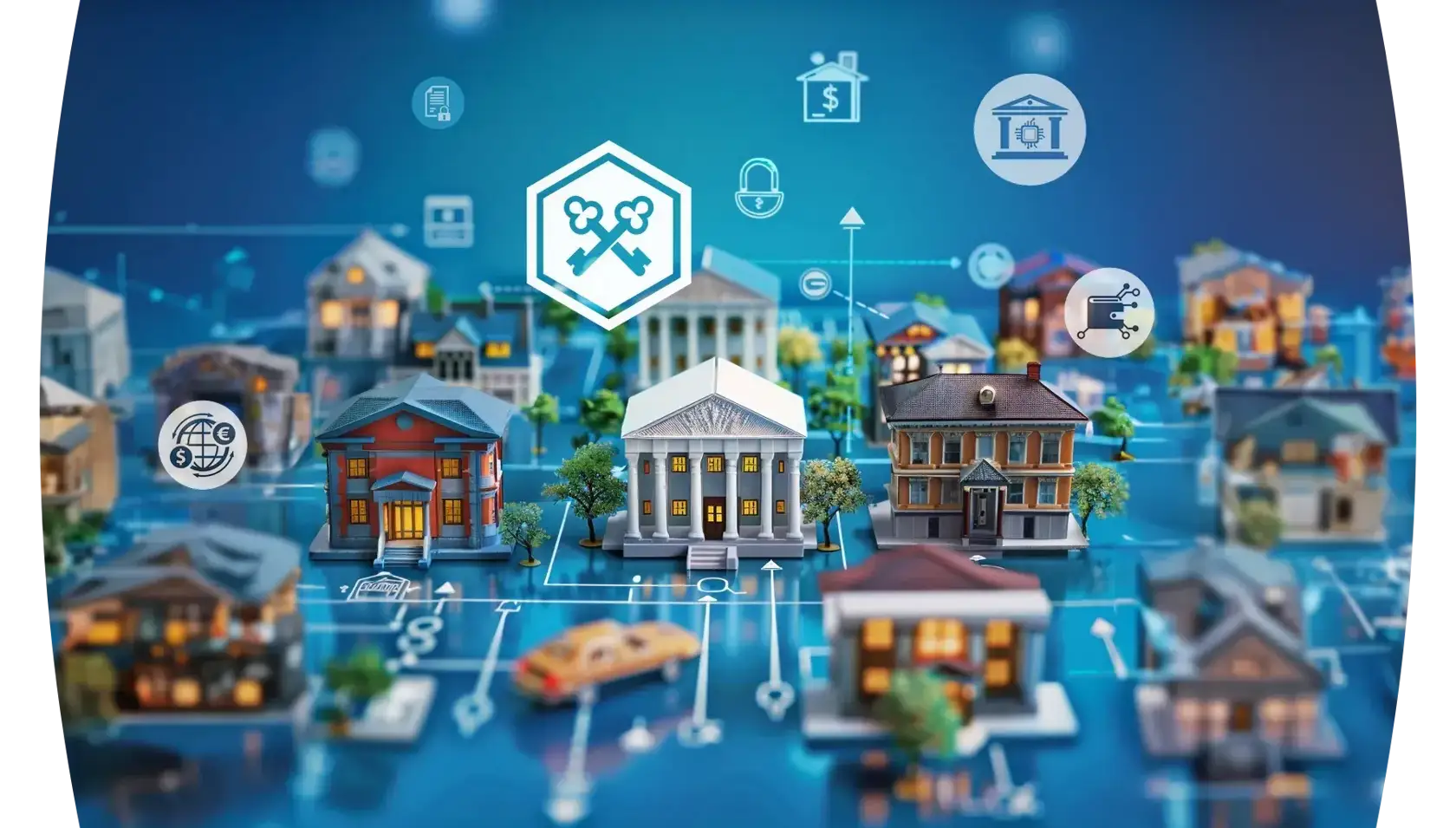 A visual representation of a smart city