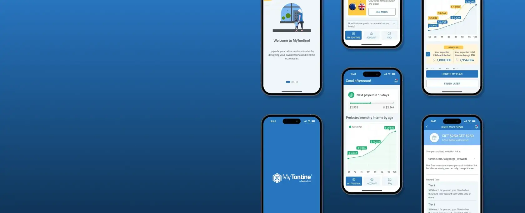 MyTontine app on few mobiles