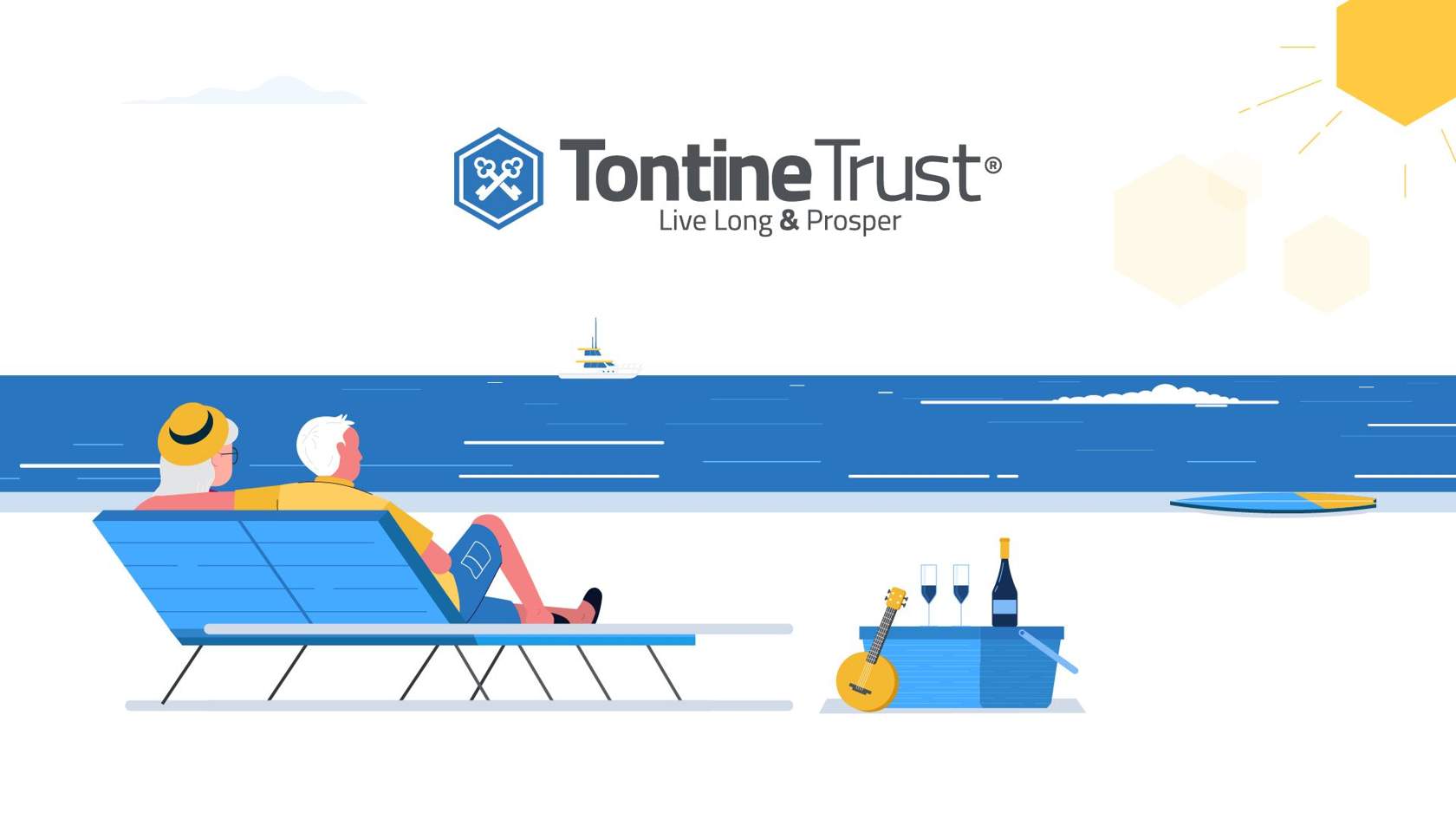 Illustration of couple on the beach